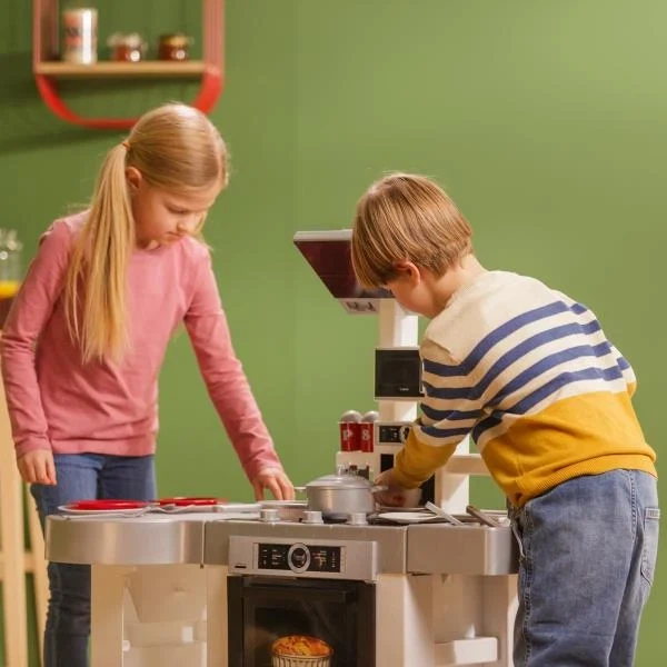Дитяча кухня Bosch Mini Pure Сучасний стиль 280х800х520 мм Білий та сріблястий - Фото 3 Дитяча кухня Bosch Mini Pure Сучасний стиль 280х800х520 мм Білий та сріблястий - зображення 3
