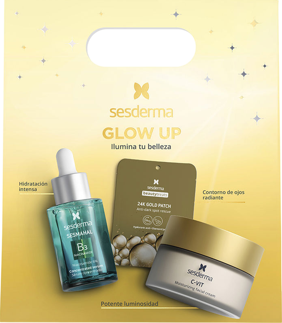 Zestaw do pielęgnacji twarzy Sesderma C-Vit Krem do twarzy 50 ml + Serum do twarzy 30 ml + Płatki pod oczy z 24-karatowym złotem 1 szt (8429979492081) - Zdjęcie 1 Zestaw do pielęgnacji twarzy Sesderma C-Vit Krem do twarzy 50 ml + Serum do twarzy 30 ml + Płatki pod oczy z 24-karatowym złotem 1 szt (8429979492081) - obraz 1