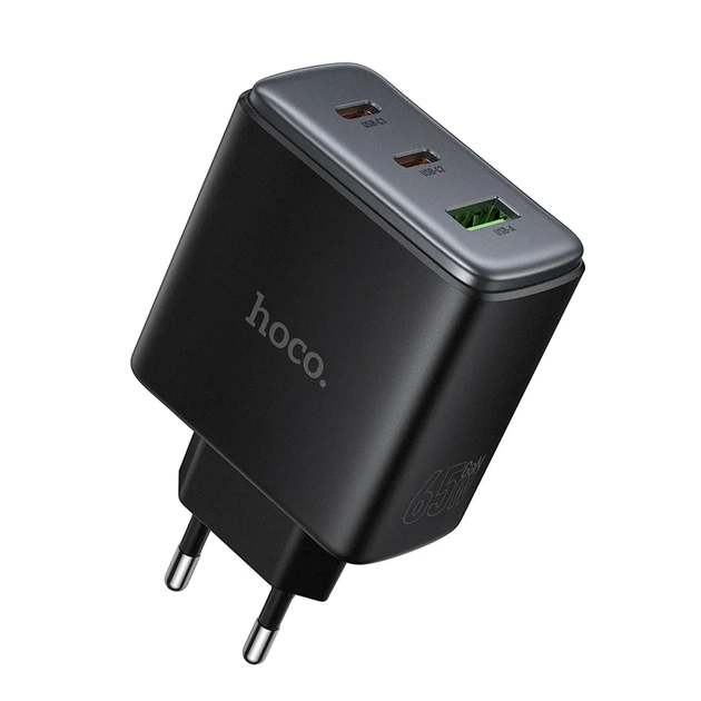 Мережевий зарядний пристрій HOCO C160A Upgrade PD65W(2C1A) charger Black - Фото 1 Мережевий зарядний пристрій HOCO C160A Upgrade PD65W(2C1A) charger Black - изображение 1