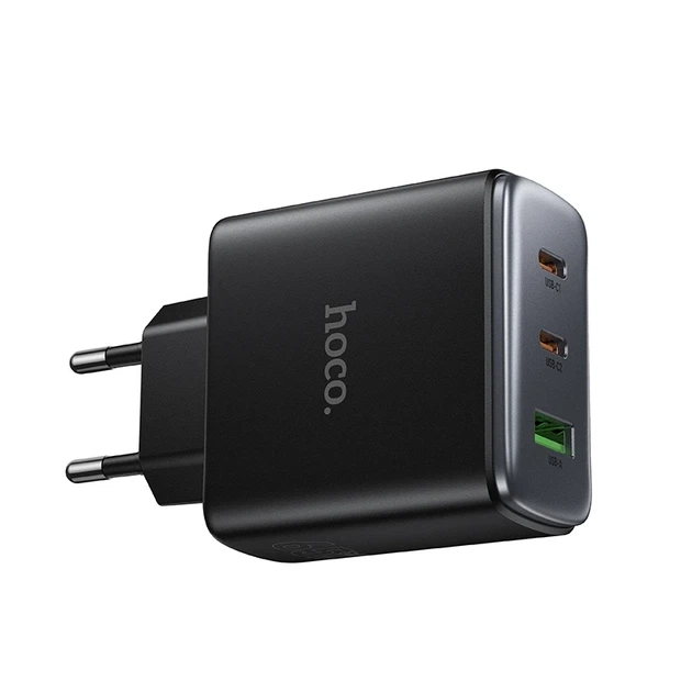 Мережевий зарядний пристрій HOCO C160A Upgrade PD65W(2C1A) charger Black - Фото 5 Мережевий зарядний пристрій HOCO C160A Upgrade PD65W(2C1A) charger Black - изображение 5