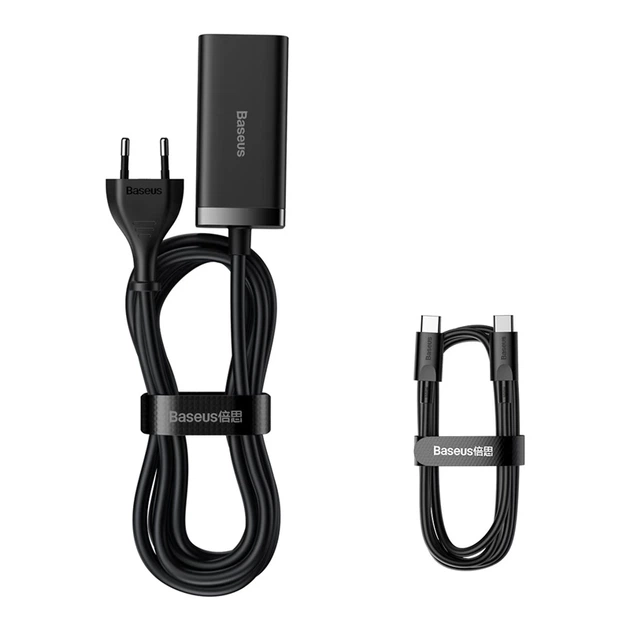 Мережевий зарядний пристрій Baseus GaN3 Pro Desktop Fast Charger 2U+2C 100W EU Black - Фото 3 Мережевий зарядний пристрій Baseus GaN3 Pro Desktop Fast Charger 2U+2C 100W EU Black - изображение 3