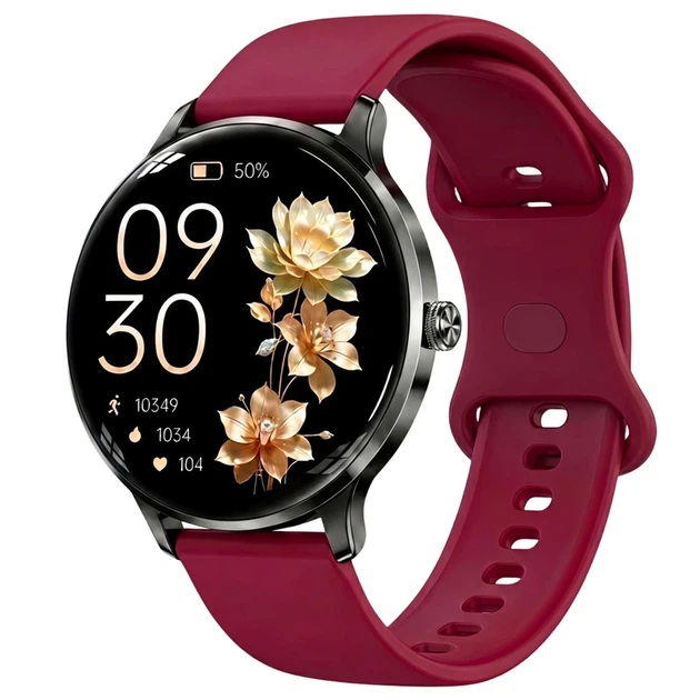 Розумний смарт годинник Smart Luna Cherry Rubber, 3 ремінці - Фото 1 Розумний смарт годинник Smart Luna Cherry Rubber, 3 ремінці - зображення 1