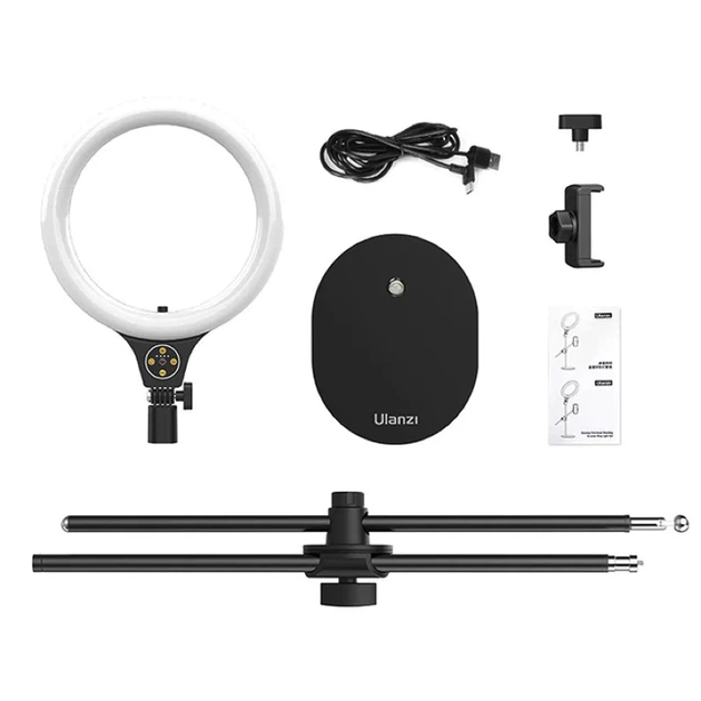 Кільцева лампа на штативі Ulanzi Vijim Desktop Overhead Shooting Bracket Ring Light Set（10inch) (UV-2517 T1) - изображение 5