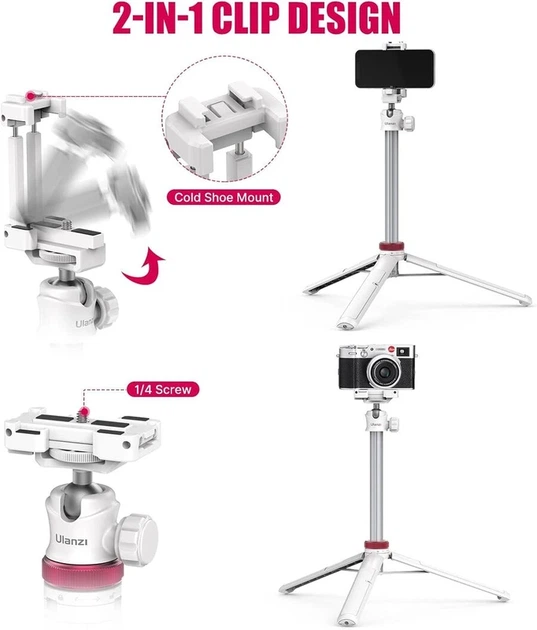 Штатив Ulanzi Vijim Multi-functional Mini Tripod White (UV-2503A MT-44 white) - изображение 3
