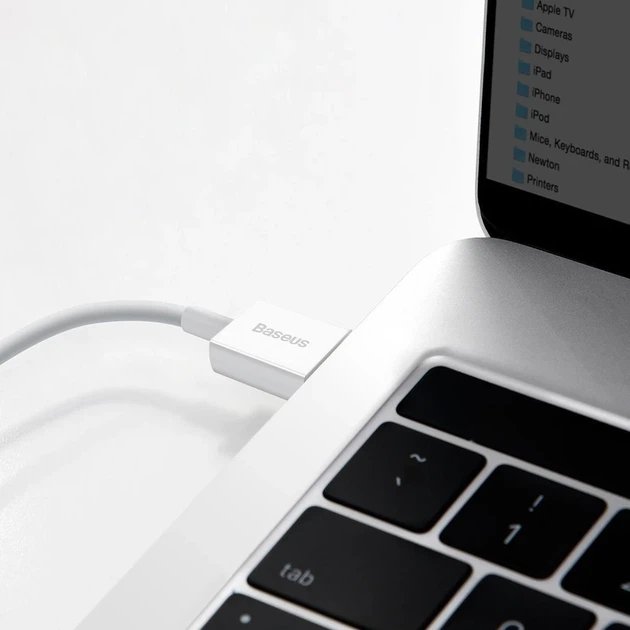 Кабель Baseus Superior Series Fast Charging Data Cable USB to Type-C 66W 2m White - Фото 7 Кабель Baseus Superior Series Fast Charging Data Cable USB to Type-C 66W 2m White - зображення 7