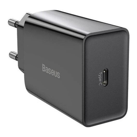 Мережевий зарядний пристрій Baseus Speed Mini Quick Charger 1C 20W EU Black - Фото 3 Мережевий зарядний пристрій Baseus Speed Mini Quick Charger 1C 20W EU Black - зображення 3