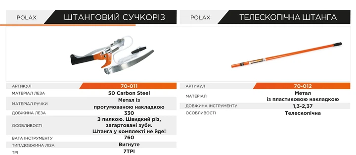 Штанговый сучкорез с пилой ProDobro 330 мм высоколегированная сталь 50 Carbon Steel 760 г - изображение 8