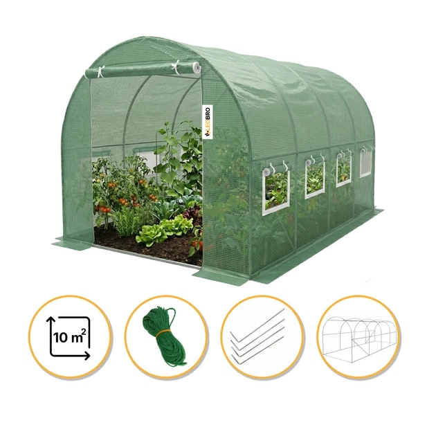 Теплица усиленная ProDobro Garden 10м² 4х2,5 м полиэтилен зеленый - Фото 1 Теплица усиленная ProDobro Garden 10м² 4х2,5 м полиэтилен зеленый - изображение 1