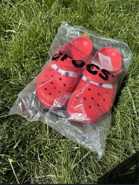Мужские кроксы Красные Маквин 45-46 размер Lightning McQueen Crocs Crocban - изображение 5
