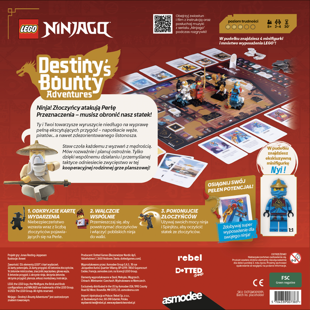 Gra planszowa Rebel LEGO Ninjago: Przygody Perły Przeznaczenia (wydanie polskie) (5704339007383) - Zdjęcie 14 Gra planszowa Rebel LEGO Ninjago: Przygody Perły Przeznaczenia (wydanie polskie) (5704339007383) - obraz 14