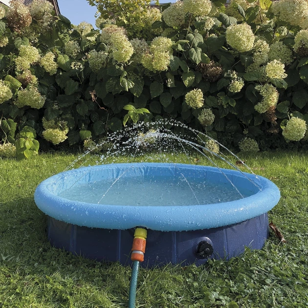 Бассейн для собак Nobby Splash S с фонтанчиками голубой 80x20 см 62297 - изображение 2