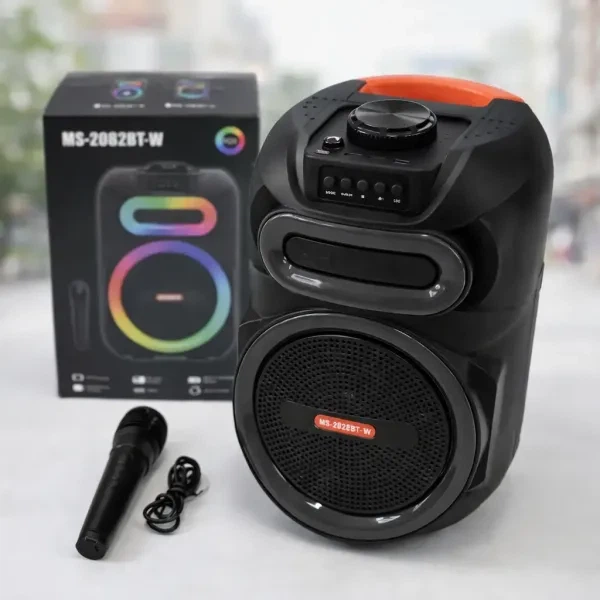Bluetooth-колонка MS-2082BT-W с беспроводным микрофоном - Фото 1 Bluetooth-колонка MS-2082BT-W с беспроводным микрофоном - изображение 1