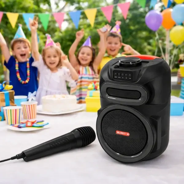 Bluetooth-колонка MS-2082BT-W с беспроводным микрофоном - Фото 3 Bluetooth-колонка MS-2082BT-W с беспроводным микрофоном - изображение 3