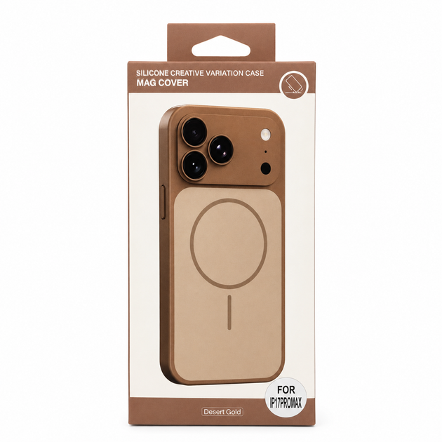 Чохол Premium для смартфона Silicone Creative Variation Case MAG COVER Apple iPhone 17 Pro Max 3,Gold of the desert (MagCOViP17PM-3) - изображение 2