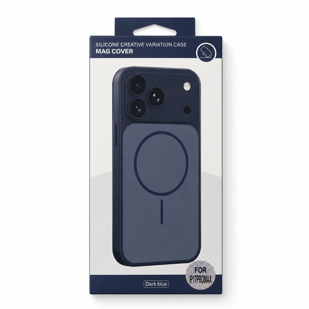 Чохол Premium для смартфона Silicone Creative Variation Case MAG COVER Apple iPhone 17 Pro Max 2,Dark Blue (MagCOViP17PM-2) - Фото 2 Чохол Premium для смартфона Silicone Creative Variation Case MAG COVER Apple iPhone 17 Pro Max 2,Dark Blue (MagCOViP17PM-2) - изображение 2