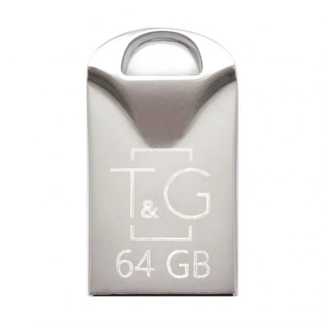 Флеш-пам'ять USB 64GB T&G Metal USB 2.0 моноблок срібний - Фото 1 Флеш-пам'ять USB 64GB T&G Metal USB 2.0 моноблок срібний - зображення 1