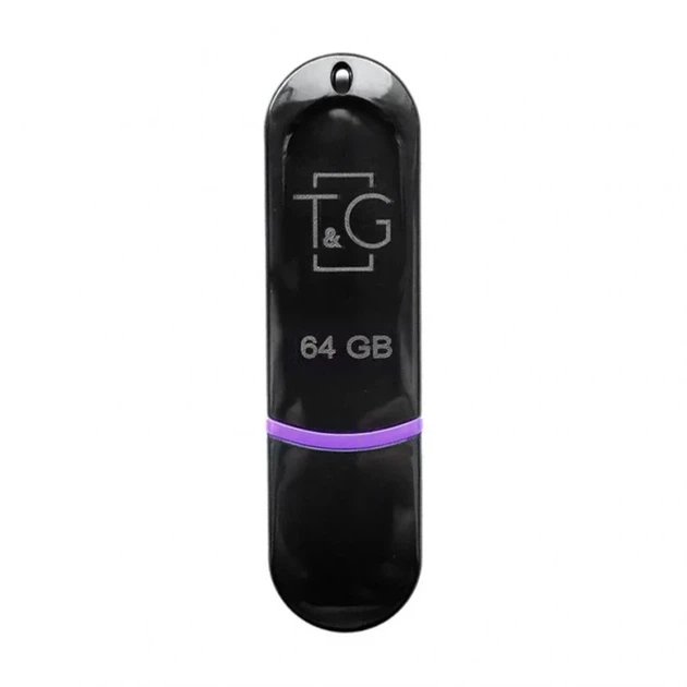 Флешка USB 64GB T&G Jet 2.0 пластик черный - Фото 1 Флешка USB 64GB T&G Jet 2.0 пластик черный - изображение 1