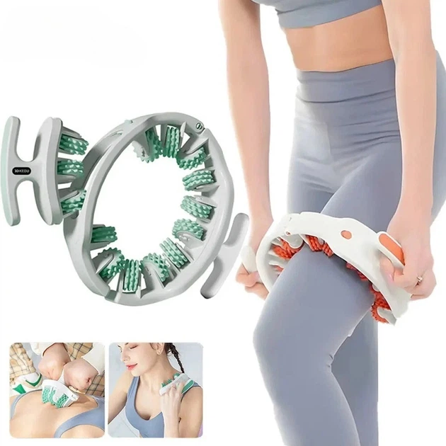 Антицеллюлитный ручной массажер роликовый ROLLER MASSAGER LY-348 для шеи, спины, плеч, рук и ног лимфодренажный - изображение 8