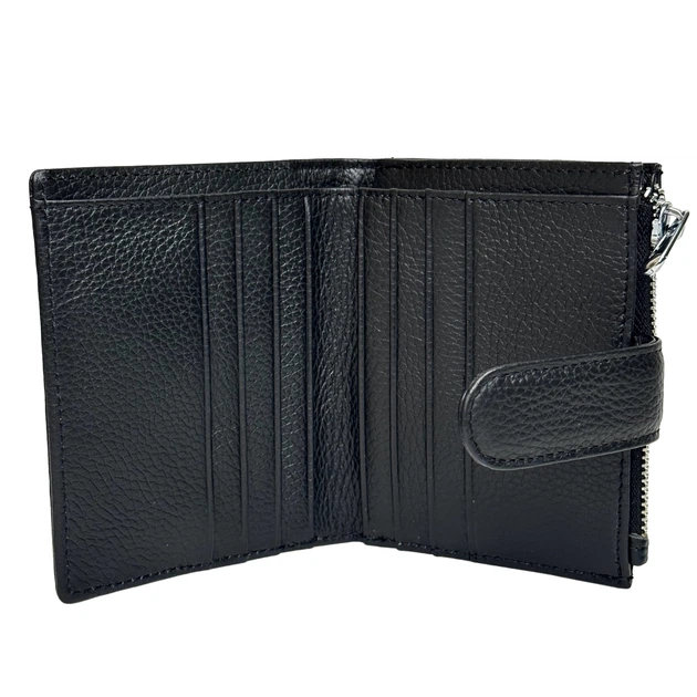 Шкіряний гаманець Genuine Leather чорний G3008 black - Фото 3 Шкіряний гаманець Genuine Leather чорний G3008 black - изображение 3