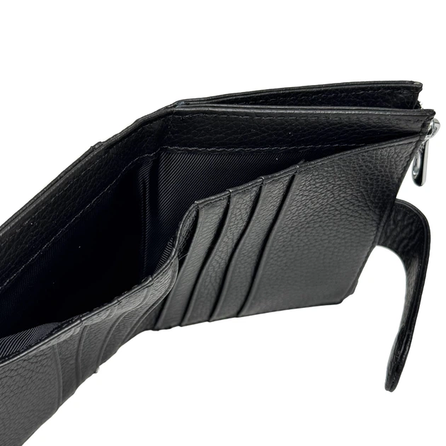 Шкіряний гаманець Genuine Leather чорний G3008 black - Фото 4 Шкіряний гаманець Genuine Leather чорний G3008 black - изображение 4