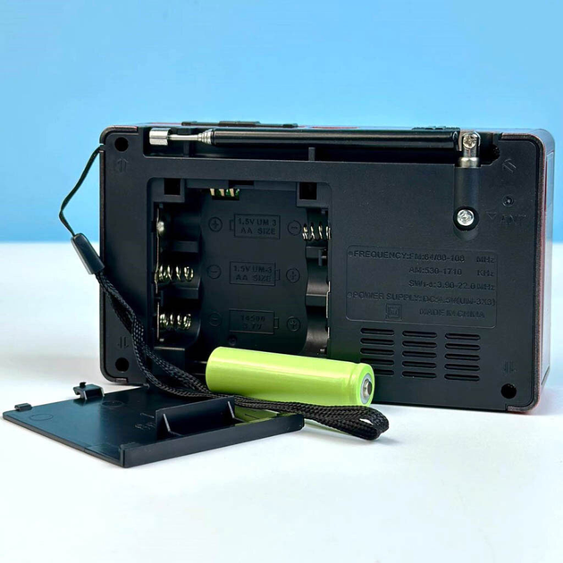 Радіоприймач Golon RX-8866 (USB+SD, ліхтарик) Black - Фото 5 Радіоприймач Golon RX-8866 (USB+SD, ліхтарик) Black - зображення 5
