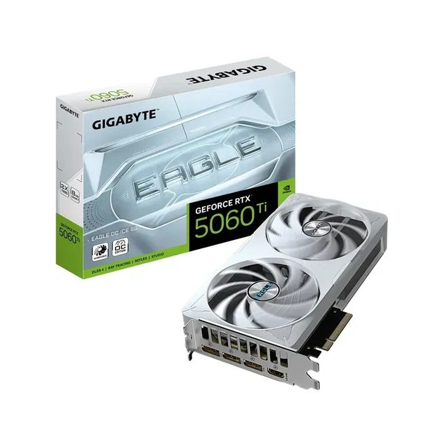 Видеокарта Gigabyte GeForce RTX 5060 Ti EAGLE OC ICE (GV-N506TEAGLEOC ICE-8GD) - Фото 1 Видеокарта Gigabyte GeForce RTX 5060 Ti EAGLE OC ICE (GV-N506TEAGLEOC ICE-8GD) - изображение 1