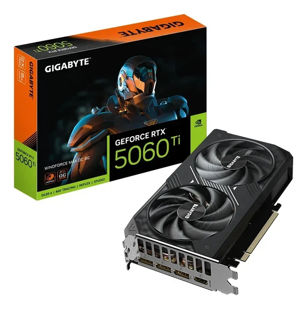 Видеокарта Gigabyte GeForce RTX 5060 Ti WINDFORCE MAX OC (GV-N506TWF2MAX OC-8GD) - Фото 1 Видеокарта Gigabyte GeForce RTX 5060 Ti WINDFORCE MAX OC (GV-N506TWF2MAX OC-8GD) - изображение 1
