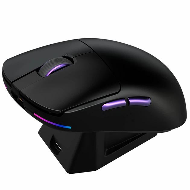 Бездротова ігрова миша Proove Gaming Superfight Black-purple з зарядною станцією, PAW3311, 12000DPI, 500mAh, 2.4GHz/Bluetooth/USB - Фото 3 Бездротова ігрова миша Proove Gaming Superfight Black-purple з зарядною станцією, PAW3311, 12000DPI, 500mAh, 2.4GHz/Bluetooth/USB - изображение 3