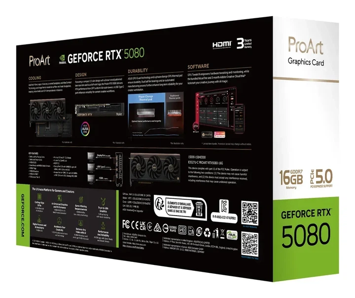 Видеокарта Asus ProArt GeForce RTX 5080 SSD OC (PROART-RTX5080-O16G-SSD) - изображение 13