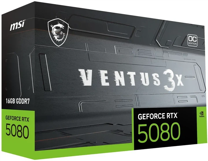 Відеокарта MSI GeForce RTX 5080 VENTUS 3X (RTX 5080 16G VENTUS 3X) - зображення 2