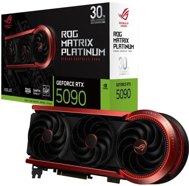 Видеокарта ASUS Nvidia GeForce RTX 5090 ROG MATRIX PLATINUM (ROG-MATRIX-RTX5090-P32G-30TH) - Фото 3 Видеокарта ASUS Nvidia GeForce RTX 5090 ROG MATRIX PLATINUM (ROG-MATRIX-RTX5090-P32G-30TH) - изображение 3