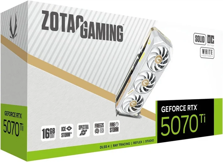 Видеокарта Zotac GeForce RTX 5070 Ti GAMING SOLID CORE OC White (ZT-B50710Q2-10P) - изображение 7