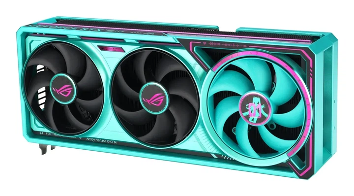 Видеокарта Asus ROG Astral GeForce RTX 5080 HATSUNE MIKU Edition OC (ROG-ASTRAL-RTX5080-O16G-HATSUNE-MIKU-EDITION) - Фото 13 Видеокарта Asus ROG Astral GeForce RTX 5080 HATSUNE MIKU Edition OC (ROG-ASTRAL-RTX5080-O16G-HATSUNE-MIKU-EDITION) - изображение 13