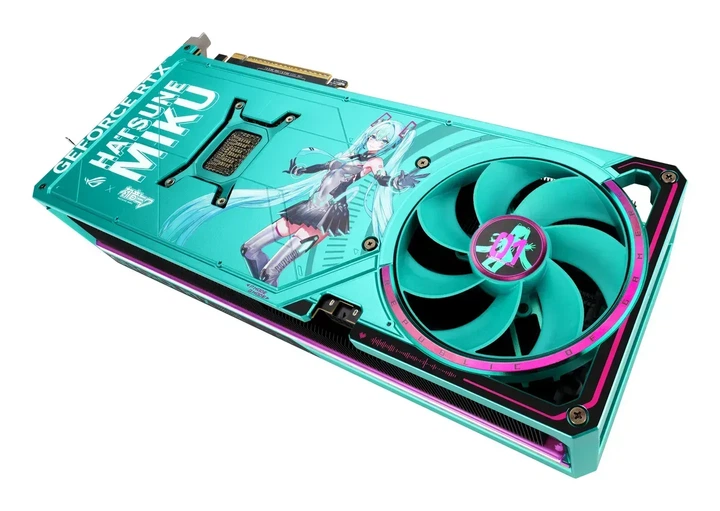 Видеокарта Asus ROG Astral GeForce RTX 5080 HATSUNE MIKU Edition OC (ROG-ASTRAL-RTX5080-O16G-HATSUNE-MIKU-EDITION) - Фото 17 Видеокарта Asus ROG Astral GeForce RTX 5080 HATSUNE MIKU Edition OC (ROG-ASTRAL-RTX5080-O16G-HATSUNE-MIKU-EDITION) - изображение 17