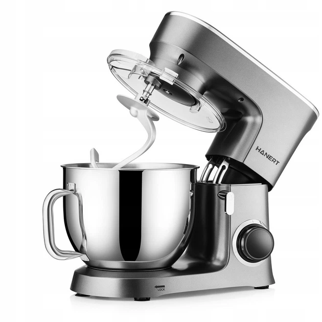Тестомес миксер планетарный Hanert Bäcker Grey 3000 Вт 7л 5253124 - изображение 4