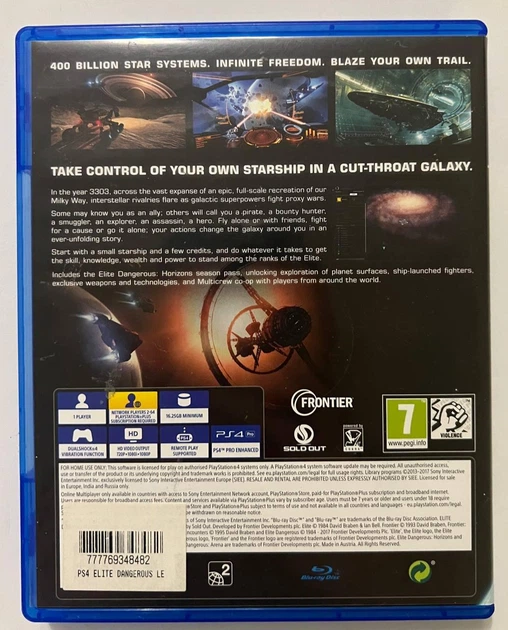 Диск для PlayStation 4 - Elite Dangerous Legendary Edition, англійська версія, Б/В - Фото 2 Диск для PlayStation 4 - Elite Dangerous Legendary Edition, англійська версія, Б/В - зображення 2