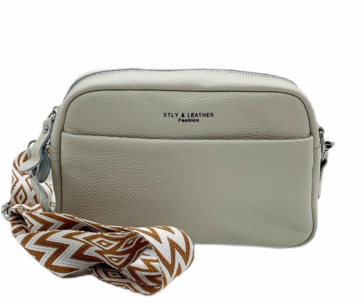 Стильна жіноча сумка cross-body з натуральної шкіри Gran-500 біла - Фото 5 Стильна жіноча сумка cross-body з натуральної шкіри Gran-500 біла - изображение 5