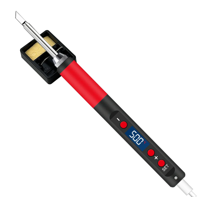 Паяльник T65 65Вт 9-20В 180-500°C на жалах T65 Type-C USB портативный паяльник паяльная станция - изображение 3