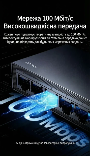 Коммутатор сетевой UGREEN 8-портовый Gigabit Ethernet Switch в алюминиевом корпусе Black (CM632) - изображение 6