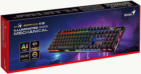 Klawiatura Genius GX Gaming Scorpion K12 Copilot RGB Black (31310057403) - obraz 2