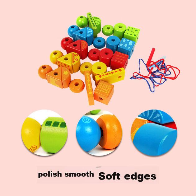 Конструктор Hape (Германия) с бисером E1019, деревянный - изображение 5