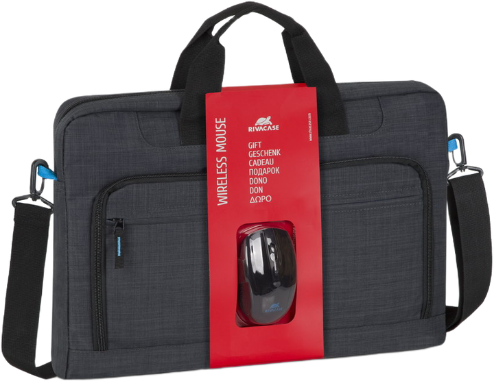 Torba na laptopa Rivacase Regent 17.3" + mysz Black (RC8058_BK) - Zdjęcie 2 Torba na laptopa Rivacase Regent 17.3" + mysz Black (RC8058_BK) - obraz 2