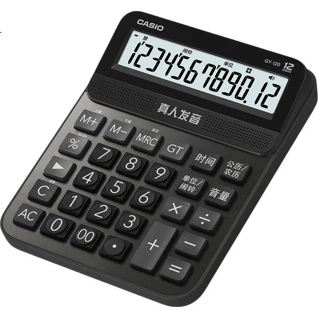 Калькулятор Casio Voice GY-120 говорящий, черный - Фото 2 Калькулятор Casio Voice GY-120 говорящий, черный - изображение 2