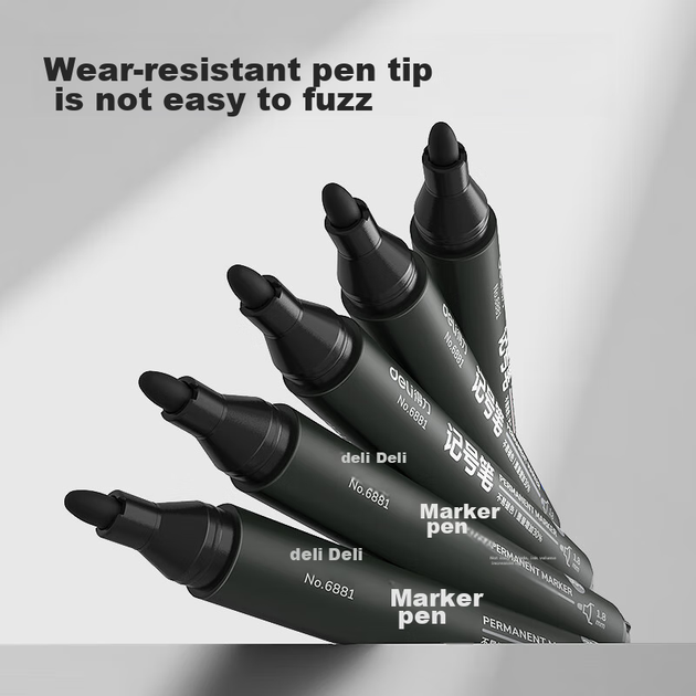 Маркеры Deli Thick Tip 6881, набор 50 шт, черные, 33668 - изображение 7