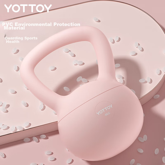 Мягкая гиря Yottoy для подъема бедер, для женщин, для приседаний и силовых тренировок, домашний фитнес-оборудование, 8 кг - очаровательный розовый цвет. - изображение 13