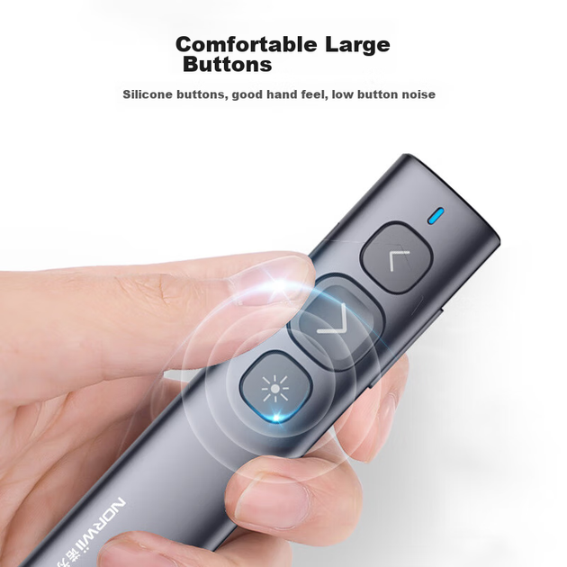 Электронная указка для презентаций NORWII N95 BLE с Bluetooth, перезаряжаемая, для проекции, дистанционного управления, беспроводная, для мультимедийных презентаций. - зображення 8
