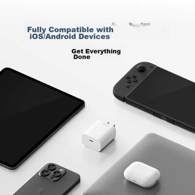 Зарядное устройство CUKTECH Kuotai Ke Apple, 30 Вт, с нитридом галлия для быстрой зарядки, совместимо с iPhone 17/16 Pro Max/iPad Air/MacBook Neo/Xiaomi Huawei Type-C. - изображение 3
