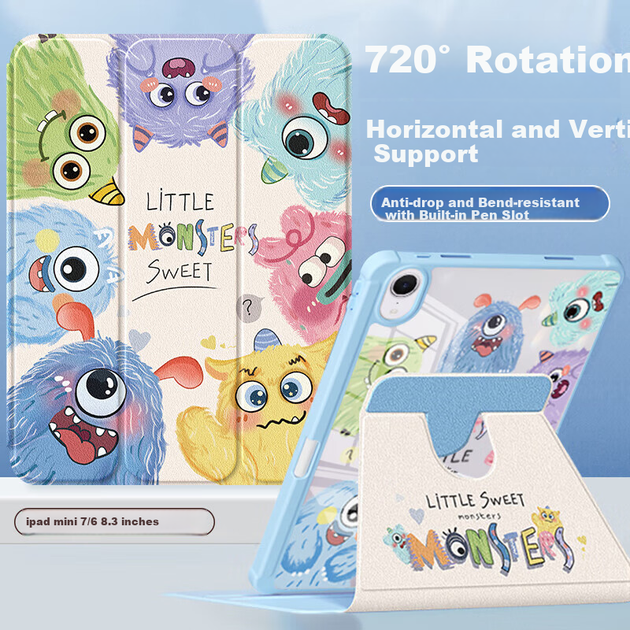 Чехол для планшета Apple iPad mini 7/6 Asiwa Monster Print - изображение 4