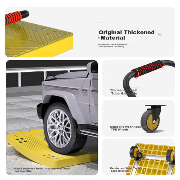 Тележка складная Artiya платформенная желтая 90×60см 500кг - изображение 6