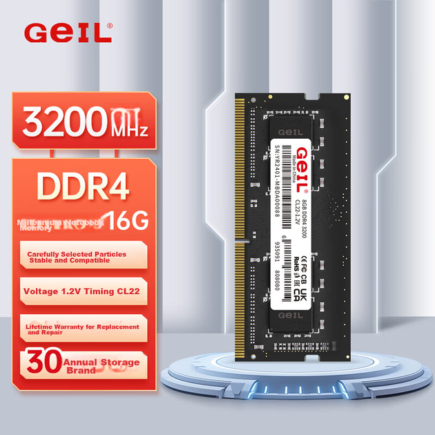 Модуль памяти GEIL Millennium 16GB DDR4-3200 для ноутбуков - изображение 10